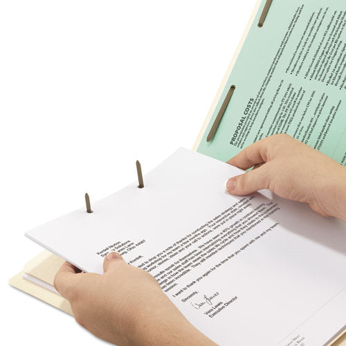 Manila End Tab Classification Folders, 1 Divider, Letter Size, Manila, 10-box