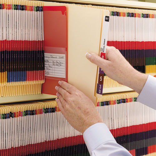 Manila End Tab Classification Folders, 1 Divider, Letter Size, Manila, 10-box