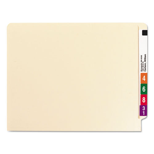 Manila End Tab Classification Folders, 2 Dividers, Letter Size, Manila, 10-box