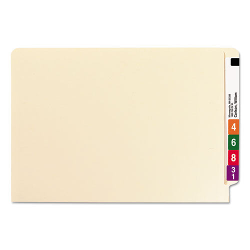 Heavyweight Manila End Tab Folders, 9.5" Front, Straight Tab, Legal Size, 100-box