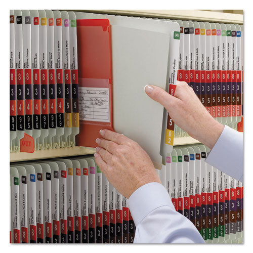 End Tab Pressboard Classification Folders With Safeshield Coated Fasteners, 1 Divider, Legal Size, Gray-green, 10-box