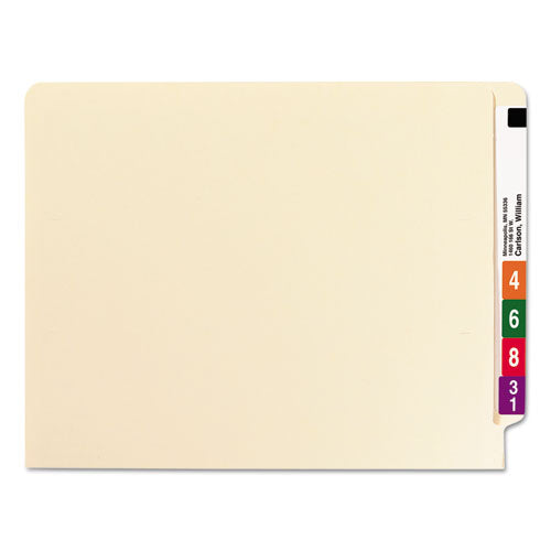 Manila End Tab 2-fastener Folders With Reinforced Tabs, 0.75" Expansion, Straight Tab, Letter Size, 14 Pt. Manila, 50-box