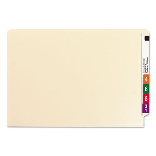 Manila End Tab 2-fastener Folders With Reinforced Tabs, 0.75" Expansion, Straight Tab, Legal Size, 11 Pt. Manila, 50-box