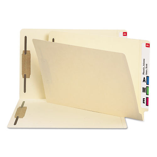 Manila End Tab 2-fastener Folders With Reinforced Tabs, 0.75" Expansion, Straight Tab, Legal Size, 14 Pt. Manila, 50-box