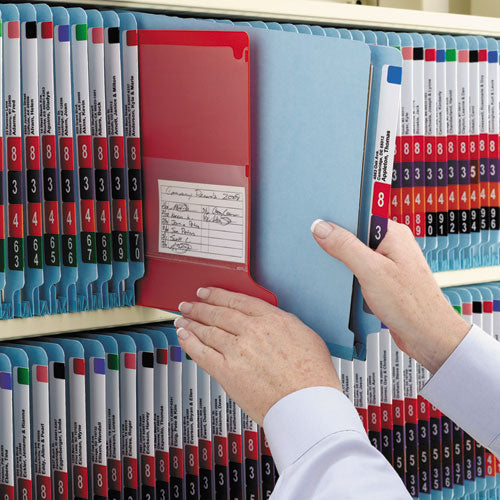 Colored Poly Out Guides With Pockets, 1-3-cut End Tab, Out, 8.5 X 11, Red, 25-box
