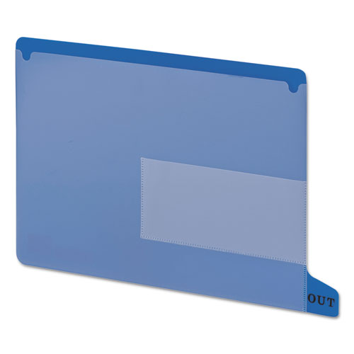Colored Poly Out Guides With Pockets, 1-3-cut End Tab, Out, 8.5 X 11, Blue, 25-box