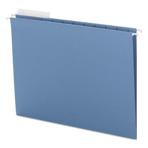Color Hanging Folders With 1-3 Cut Tabs, Letter Size, 1-3-cut Tab, Blue, 25-box