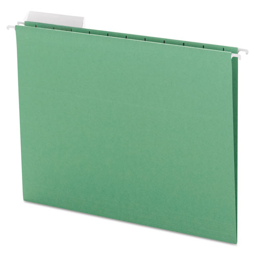 Color Hanging Folders With 1-3 Cut Tabs, Letter Size, 1-3-cut Tab, Green, 25-box