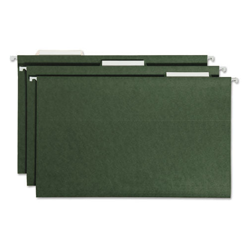Hanging Folders, Legal Size, 1-3-cut Tab, Standard Green, 25-box