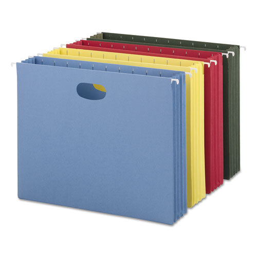Hanging Pockets With Full-height Gusset, Letter Size, Assorted, 4-pack
