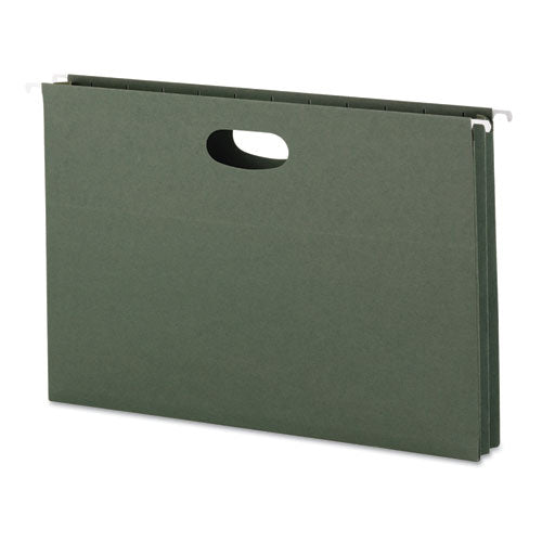 Hanging Pockets With Full-height Gusset, Legal Size, Standard Green, 25-box
