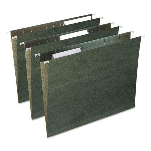 Poly Index Tabs And Inserts For Hanging File Folders, 1-3-cut Tabs, White-clear, 3.5" Wide, 25-pack