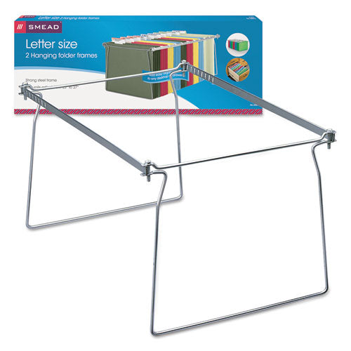 Hanging Folder Frame, Letter Size, 23-27" Long, Steel, 2-pack