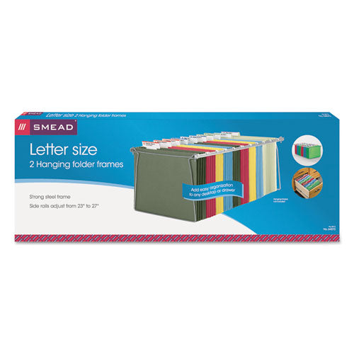 Hanging Folder Frame, Letter Size, 23-27" Long, Steel, 2-pack