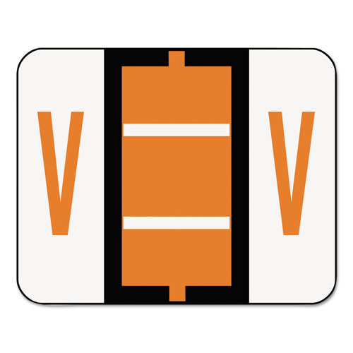 A-z Color-coded End Tab Filing Labels, V, 1 X 1.25, White, 500-roll