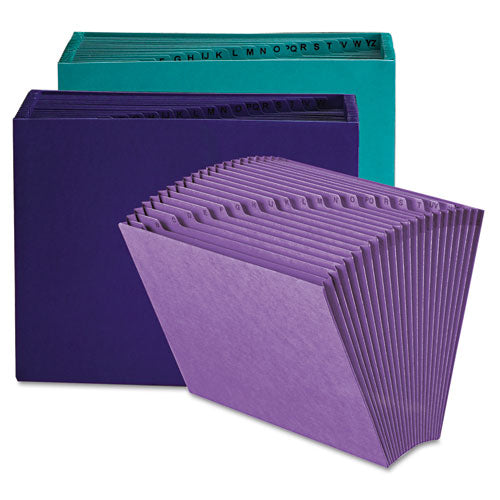 Heavy-duty Indexed Expanding Open Top Color Files, 21 Sections, 1-21-cut Tab, Letter Size, Navy Blue