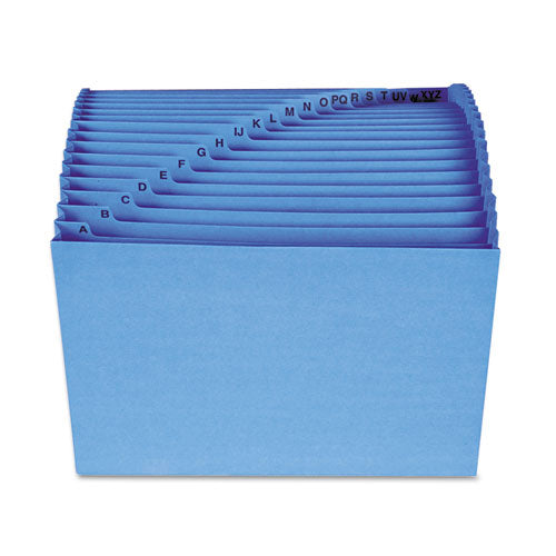 Open Top A-z Expanding File W- Antimicrobial Product Protection, 21 Sections, 1-21-cut Tab, Letter Size, Blue