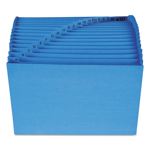 Open Top A-z Expanding File W- Antimicrobial Product Protection, 21 Sections, 1-21-cut Tab, Letter Size, Blue