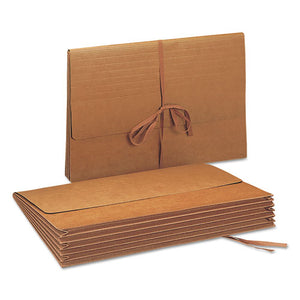 Redrope Expanding Wallets W- Cloth-tie, 5.25" Expansion, 1 Section, Legal Size, Redrope