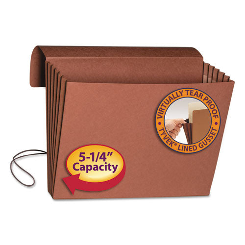Redrope Expanding Wallet W- Elastic Cord, 5.25" Expansion, 1 Section, Legal Size, Redrope, 10-box