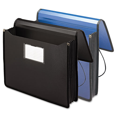 Poly Premium Wallets, 5.25" Expansion, 1 Section, Letter Size, Black