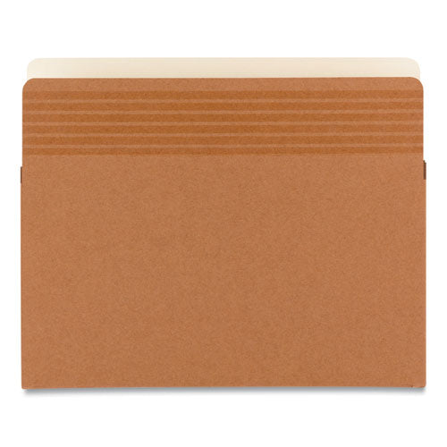 Easy Grip Pockets, 3.5" Expansion, Letter Size, Redrope, 25-box