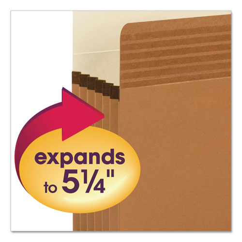 Easy Grip Pockets, 5.25" Expansion, Legal Size, Redrope, 10-box