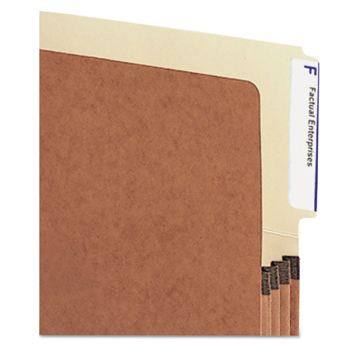 Redrope Drop-front End Tab File Pockets, 3.5" Expansion, Legal Size, Redrope, 10-box