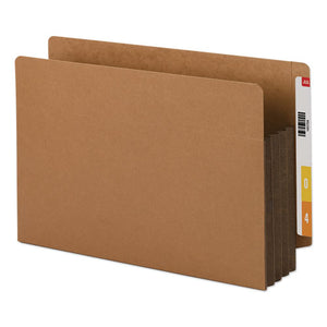 Redrope Drop-front End Tab File Pockets W- Fully Lined Colored Gussets, 3.5" Exp, Legal Size, Redrope-dark Brown, 10-box