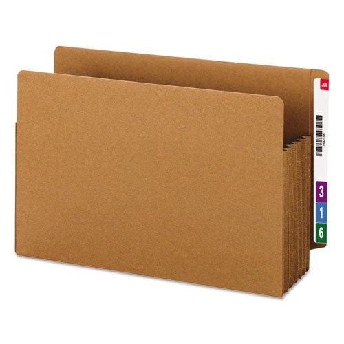 Heavy-duty Redrope End Tab Tuff Pockets, 5.25" Expansion, Legal Size, Redrope, 10-box