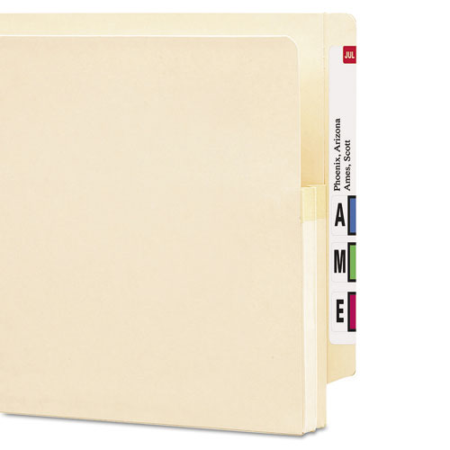Manila End Tab File Pockets, 1.75" Expansion, Letter Size, Manila, 25-box
