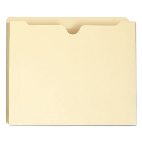 100% Recycled Top Tab File Jackets, Straight Tab, Letter Size, Manila, 50-box