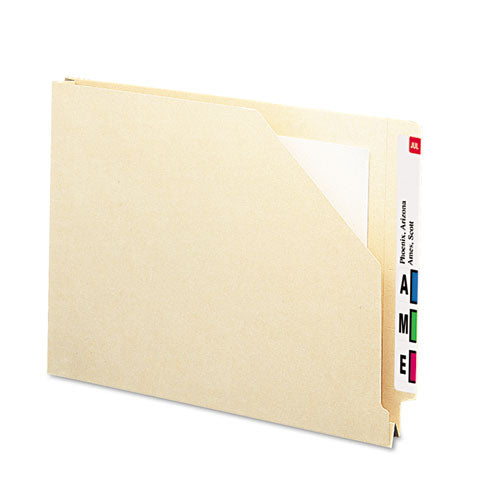 End Tab Jackets With Reinforced Tabs, Straight Tab, Letter Size, 11-pt Manila, 100-box