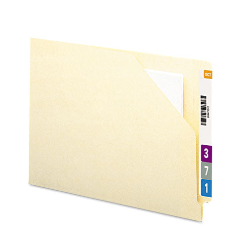 End Tab File Jacket With Antimicrobial Product Protection, Shelf-master Reinforced Straight Tab, Letter Size, Manila, 100-box