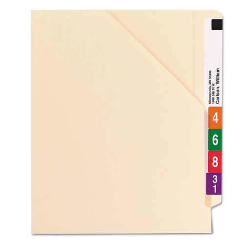 End Tab Jackets With Reinforced Tabs, Straight Tab, Letter Size, 14-pt Manila, 50-box