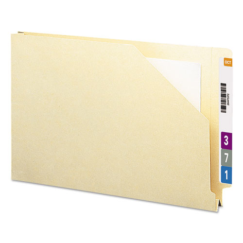End Tab Jackets With Reinforced Tabs, Straight Tab, Legal Size, 14-pt Manila, 50-box