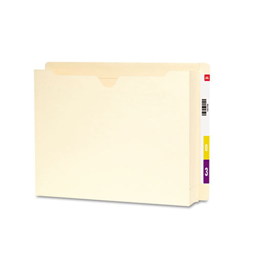 Heavyweight End Tab File Jacket With 2" Expansion, Straight Tab, Letter Size, Manila, 25-box