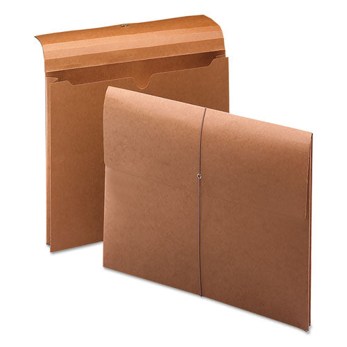 Expanding Wallet W- Elastic Cord, 2" Expansion, 1 Section, Letter Size, Redrope