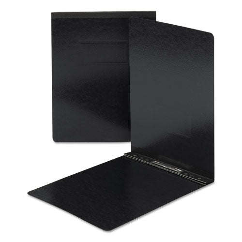 End Opening Pressboard Report Cover, Prong Fastener, Letter, Black