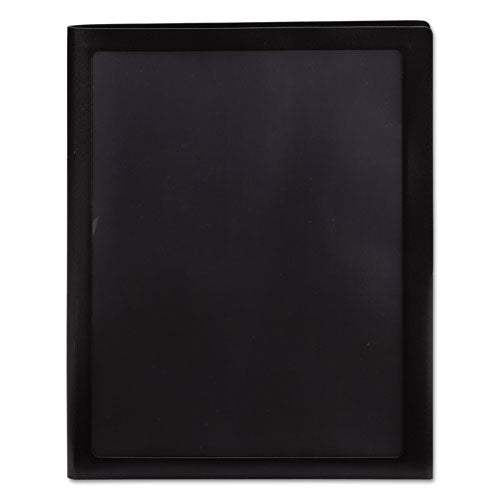 Frame View Poly Two-pocket Folder, 11 X 8.5, Clear-black, 5-pack