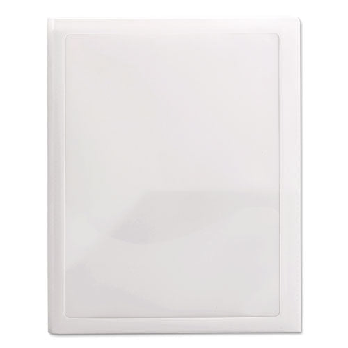 Frame View Poly Two-pocket Folder, 11 X 8 1-2, Clear-oyster, 5-pack