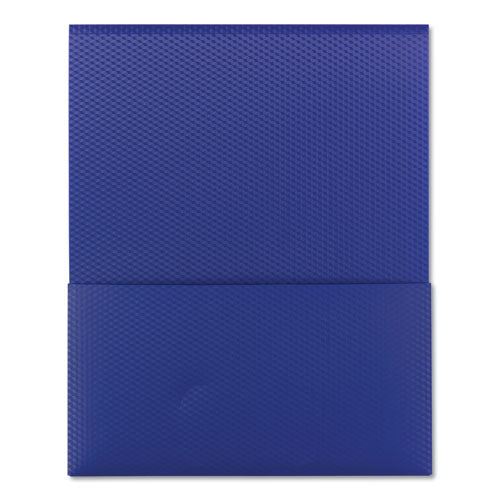 Organized Up Poly Stackit Folders, Letter, 1" Capacity, Dark Blue, 5-pack