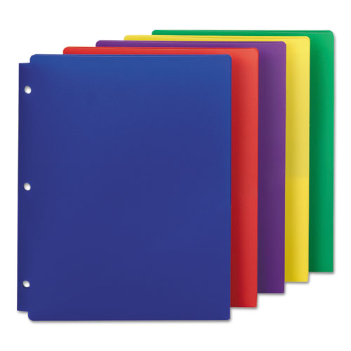 Poly Snap-in Two-pocket Folder, 11 X 8.5, Assorted, 10-pack