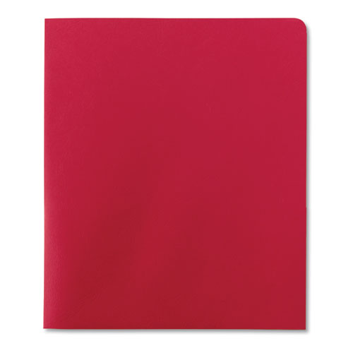 Lockit Two-pocket Folder, Textured Paper, 11 X 8 1-2, Red, 25-box