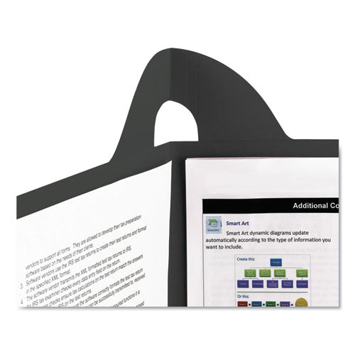 Lockit Two-pocket Folder, Textured Paper, 11 X 8 1-2, Black, 25-box