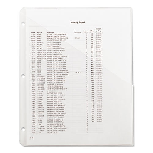 Organized Up Poly Slash Jackets, 2-sections, Letter Size, Clear, 5-pack