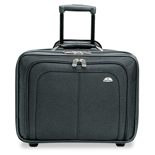 Mobile Office Rolling Notebook Case, Nylon, 17 1-2 X 9 X 14, Black