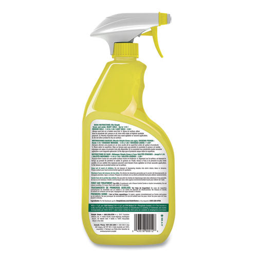 Industrial Cleaner And Degreaser, Concentrated, Lemon, 24 Oz Bottle, 12-carton