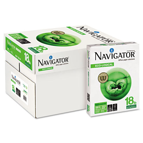 Eco-logical Paper, 97 Bright, 18lb, 8.5 X 11, Bright White, 500 Sheets-ream, 10 Reams-carton