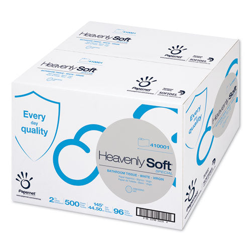 Heavenly Soft Toilet Tissue, Septic Safe, 2-ply, White. 4.1" X 146 Ft, 500 Sheets-roll, 96 Rolls-carton